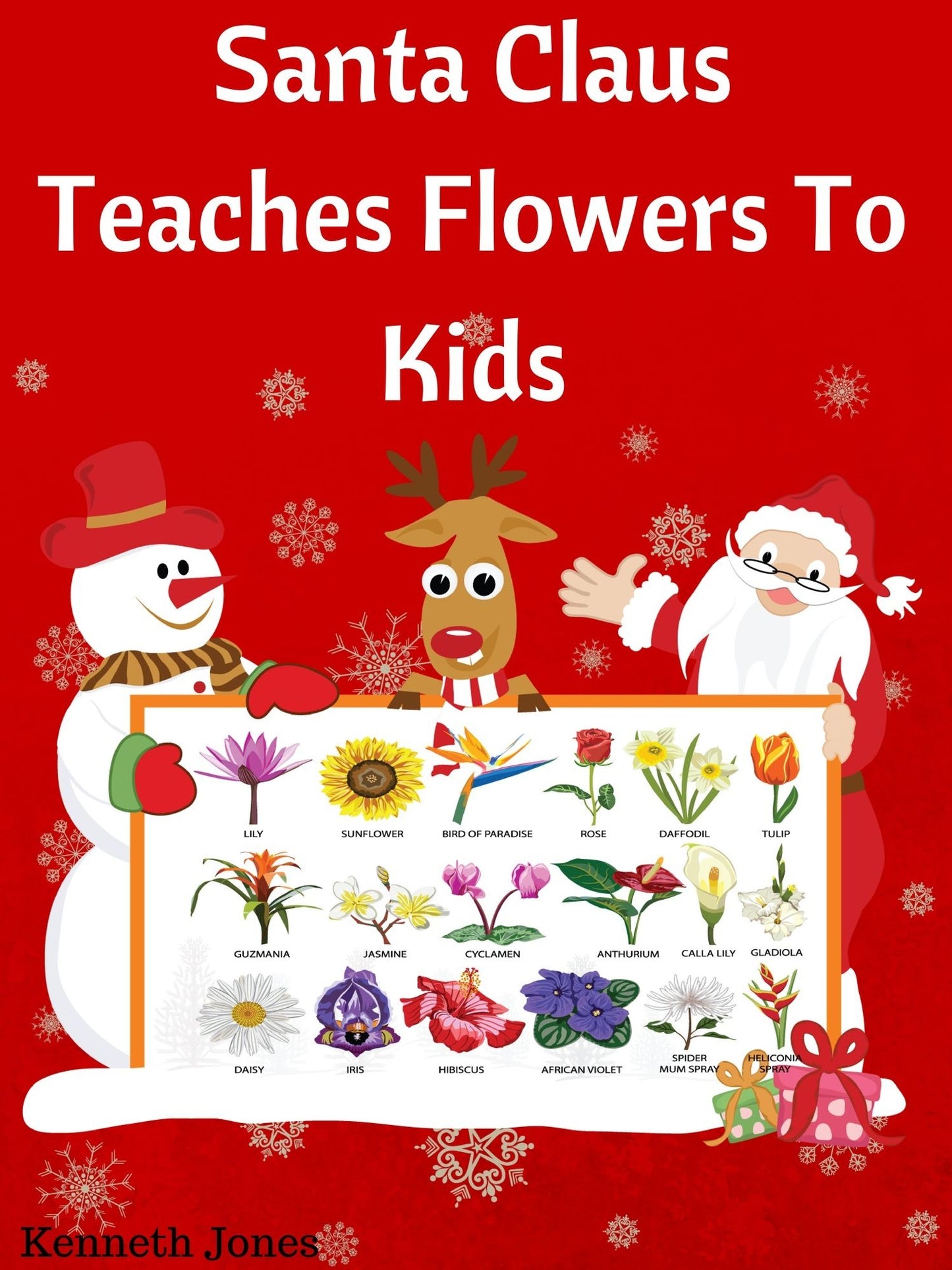 Kids Christmas Fun : Santa Claus Teaches Flowers To Kids