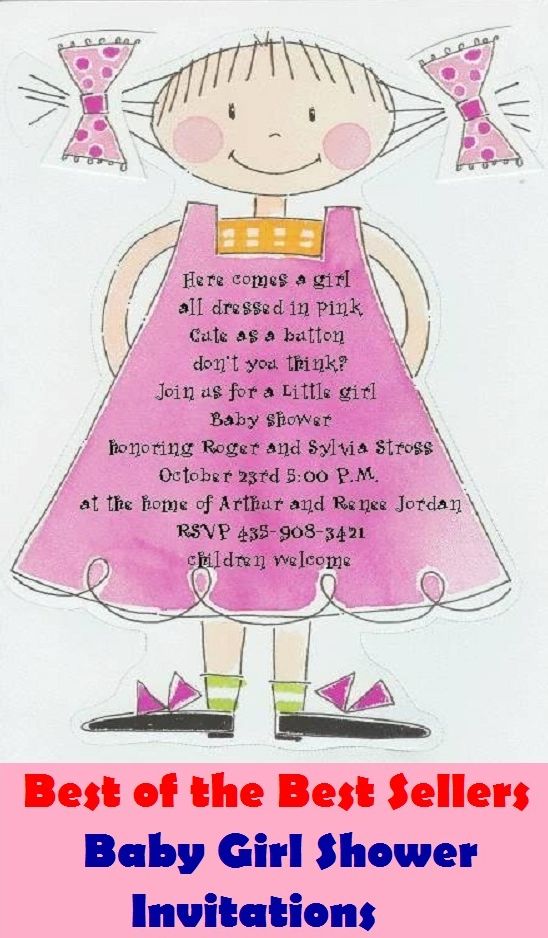 Best of the best sellers Baby Girl Shower Invitations ( children, infant, nino, kid, childhood, son, kids, baby, enfant, boy, enfant, infantil, juvenile, infantile, minor, minors, secondary, daughter, enfant, girl, ninos )