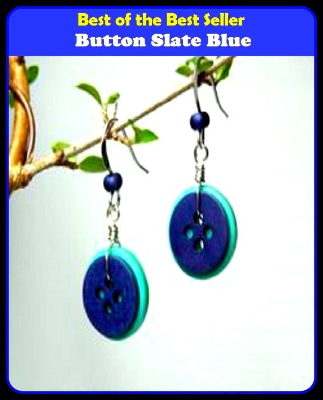 Best of the Best Sellers Button Slate Blue ( switch, knob, control, lever, handle, icon, box clasp, snap fastener)