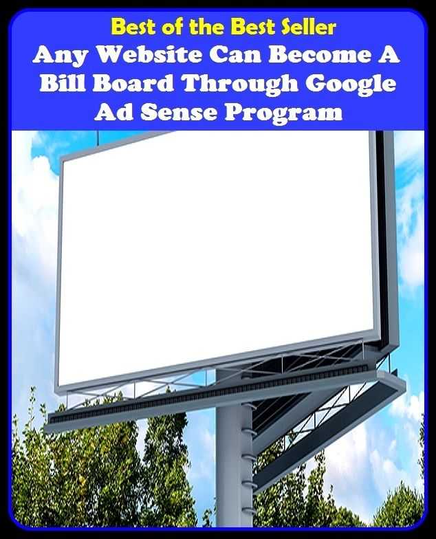 Best of the best seller Any Website Can Become A Bill Board Through Google Ad Sense Program(cyberspace,WWW,ARPANET,hyperspace,infobahn,information highway,information superhighway,National Information Infrastructure,online network)