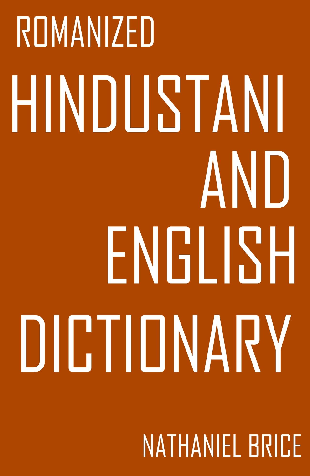 Romanized Hindustani and English Dictionary