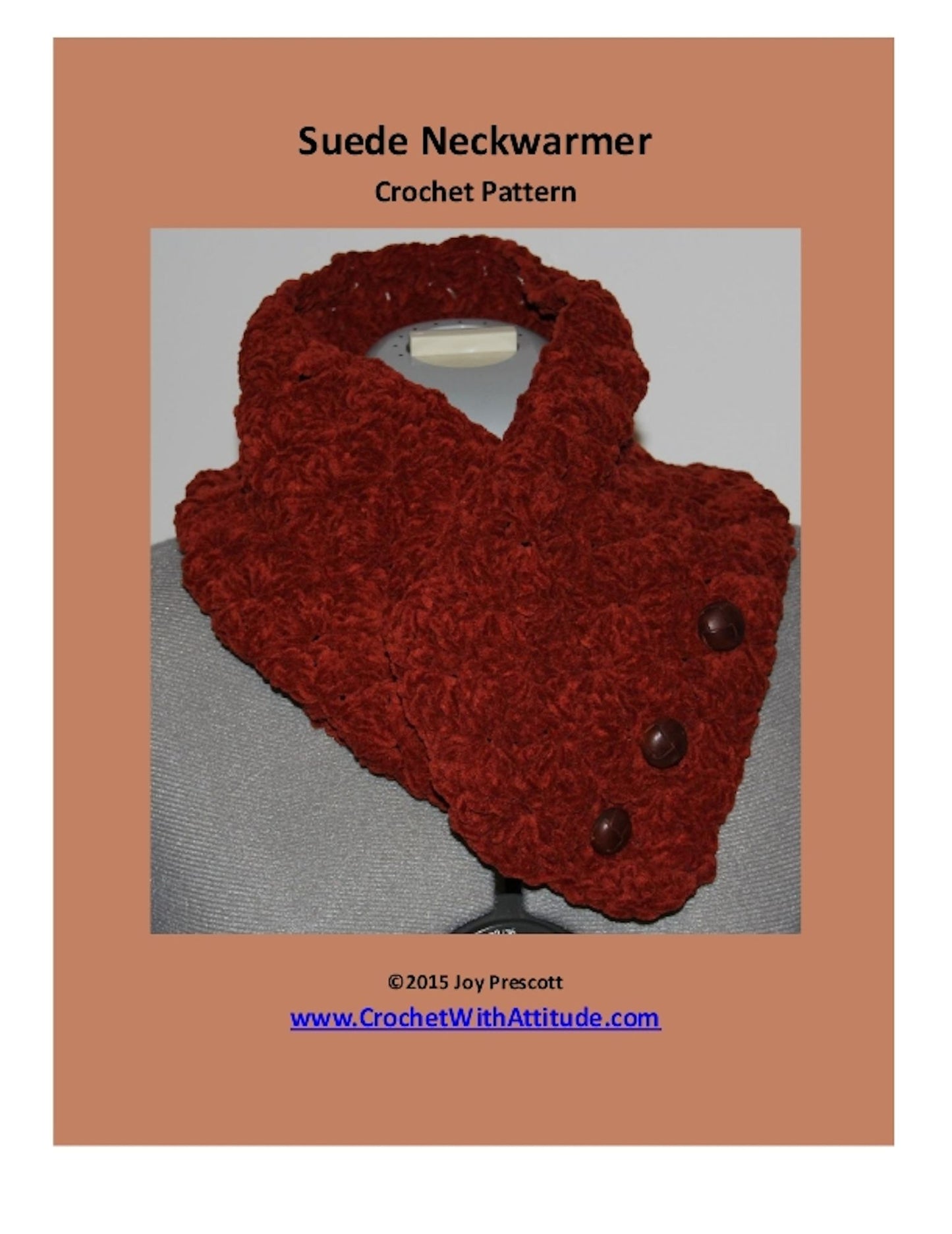 Quick and Easy Lion Brand Suede Button Closure Neckwarmer Cowl