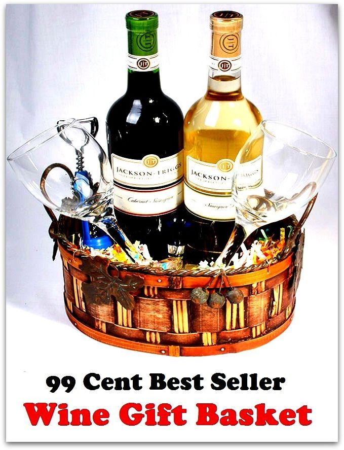 99 Cent Best Seller Wine Gift Basket, (color, lavender, lilac, mauve, periwinkle, plum, violet, amethyst, heliotrope, magenta)