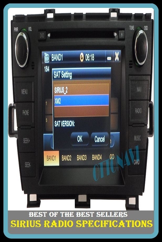 Best of best sellers Sirius Radio Specifications (camcorders, computers, radios, stereos, televisions, transistors, VCRs, CD players, chips, components)