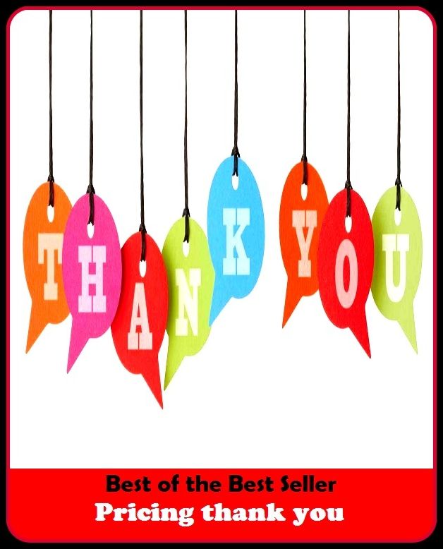 Best of the Best Sellers Pricing thankyou (value, worth, price, cost, expense, charge, rate, fare, amount, cash)
