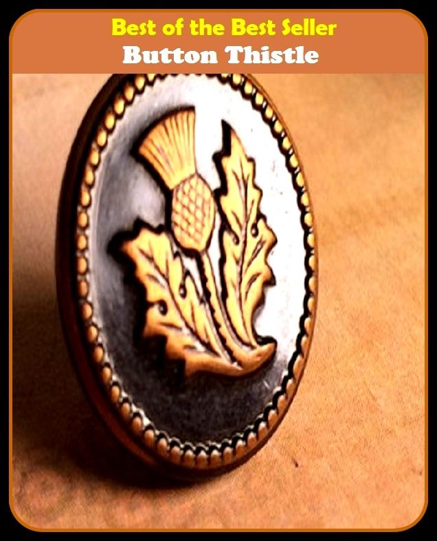 Best of the Best Sellers Button Thistle (knob, clasp, frog, catch, stud, fastening, switch, room, groove)