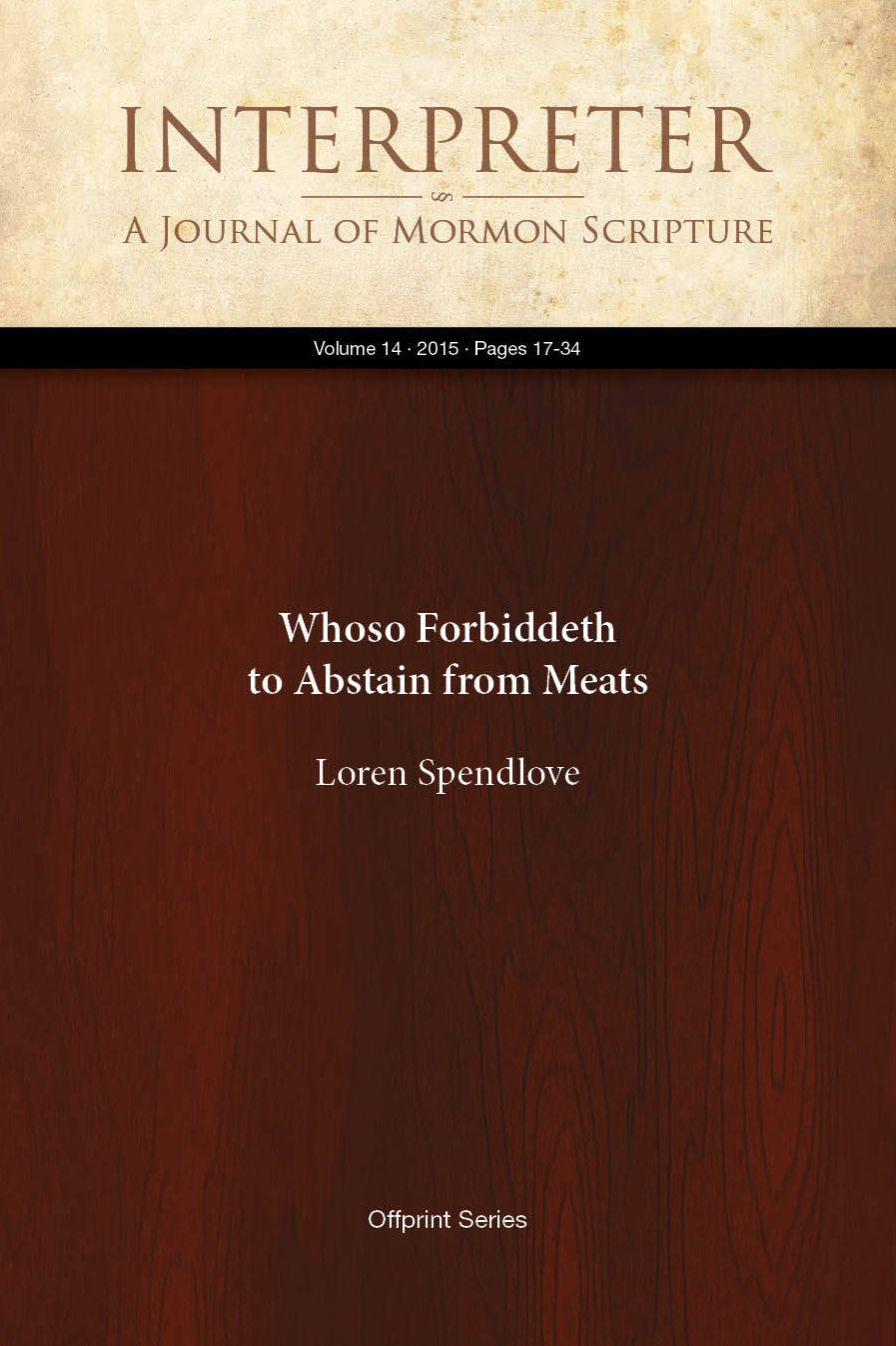 Whoso Forbiddeth to Abstain from Meats