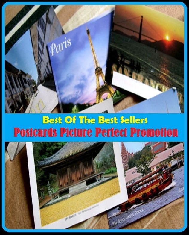 Best of the Best Sellers Postcards Picture Perfect Promotion ( Cinemascope, word-painting, DM display, way, IF signal, vivid description, RF echoes, visualization, Telephoto, vision )