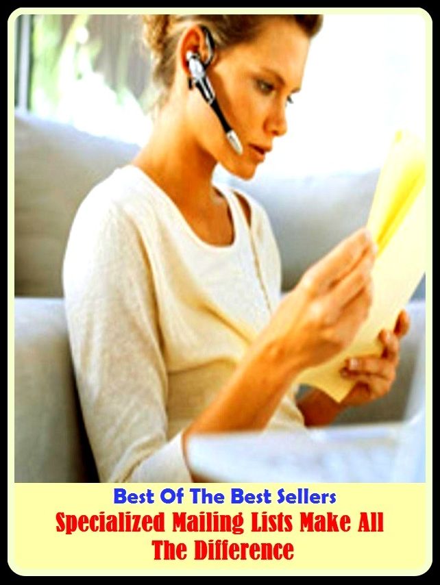 Best of the Best Sellers Specialized Mailing Lists Make All The Difference ( testa, airfreight, surface mail, armature, spines, armor plate, special handling, book post, ship, bulletproof vest )