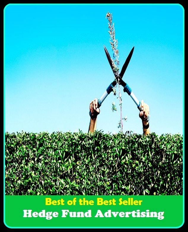 Best of the Best Sellers Hedge Fund Advertising (announcement, buildup, hype, announcing, displaying, pitch, ballyhoo, exhibiting, plug, billing, exhibition, posting, blasting, exposition)