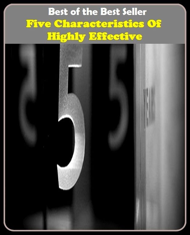 Best of the Best Sellers Five Characteristics Of Highly Effective (aspect, attribute, component, essence, flavor, nature, peculiarity, personality, quality, style,symptom)
