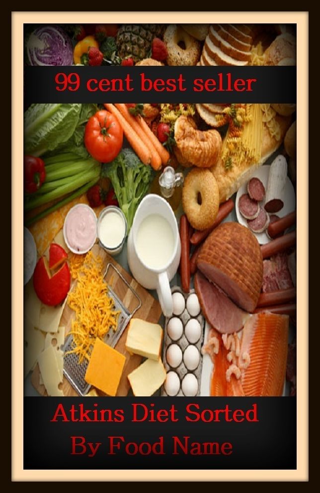 99 Cent Best Seller Atkins Diet Sorted By Food Name ( exercise, meditation, acupuncture, disease, digestive system, formula, medicine, remedy, fix, treatment, action, conduct, behavior, handling, gastrin, fitness, vitamins, healing, diet, cut down )