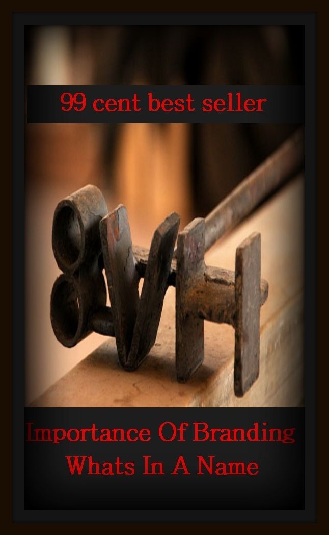 99 Cent Best Seller Importance Of Branding Whats In A Name ( branding, stigmatize, taint, disgrace, mark, assembly, gathering, marshalling, rally, survey, marketing )