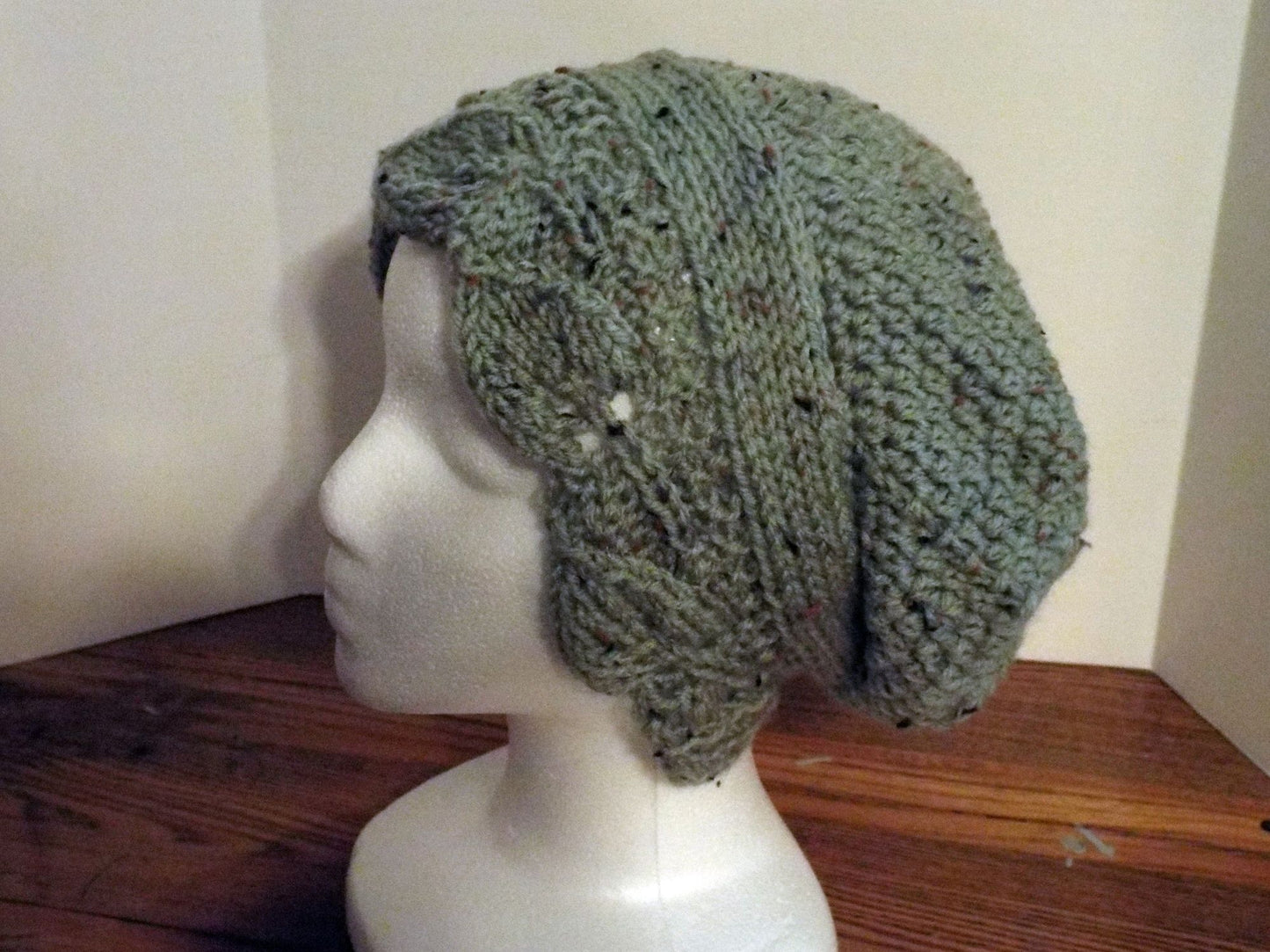 Leaf Headband Knit Crochet Slouch Hat Pattern