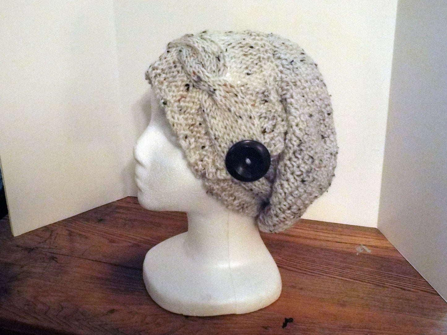 Cable Headband Knit Crochet Slouch Hat Pattern