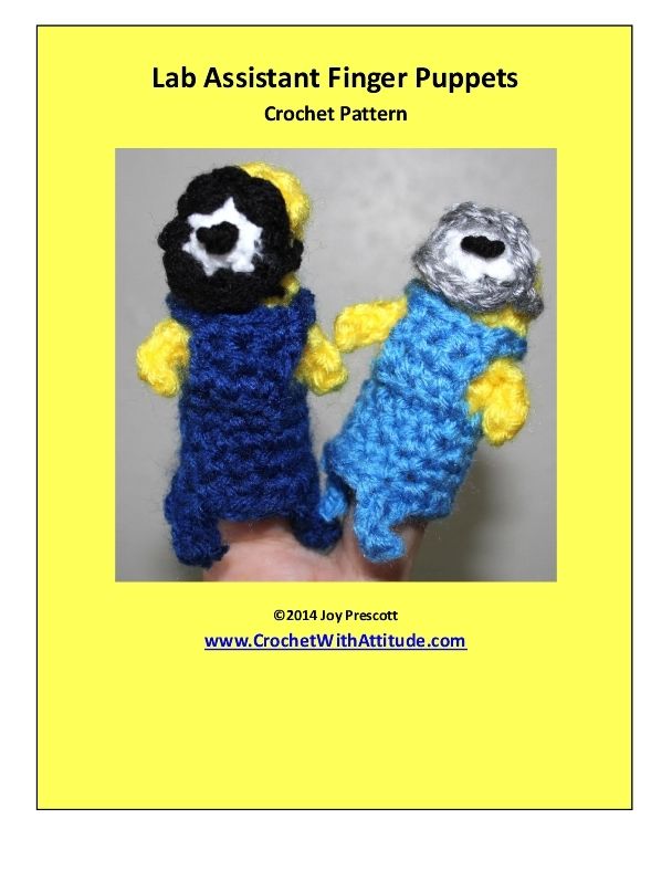 Lab Assistant Finger Puppet Toy Crochet Pattern