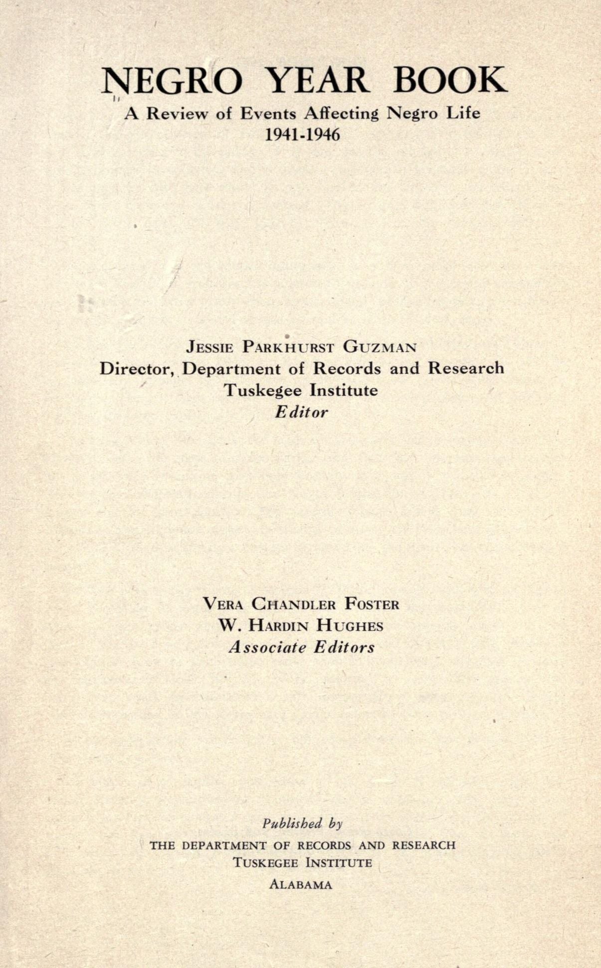 Negro year book : a review of events affecting Negro life, 1941-1946