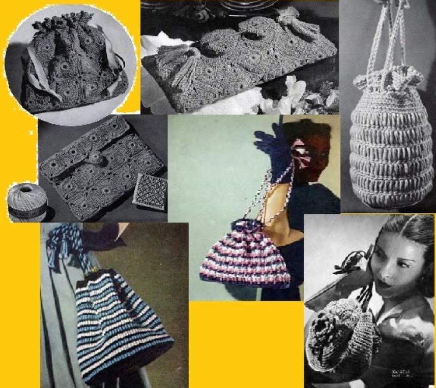 Perfecto diaria lazo bolsos a Crochet ~ cómo al Crochet bolsos Vintage lazo