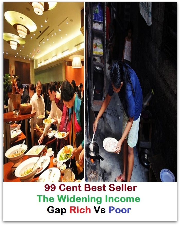 99 Cent Best Seller The Widening Income Gap Rich Vs Poor ( expense, disbursal, spending, outlay, disbursement, write down, expense, get down, set down, put down, write off )