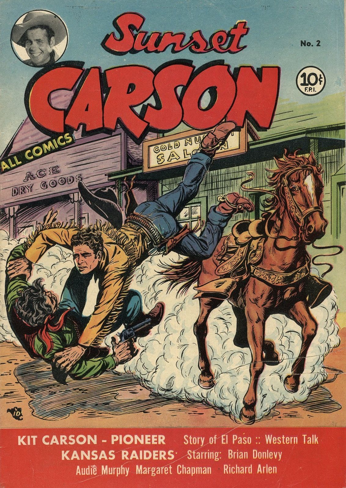 Sunset Carson Number 2 Western Comic Book