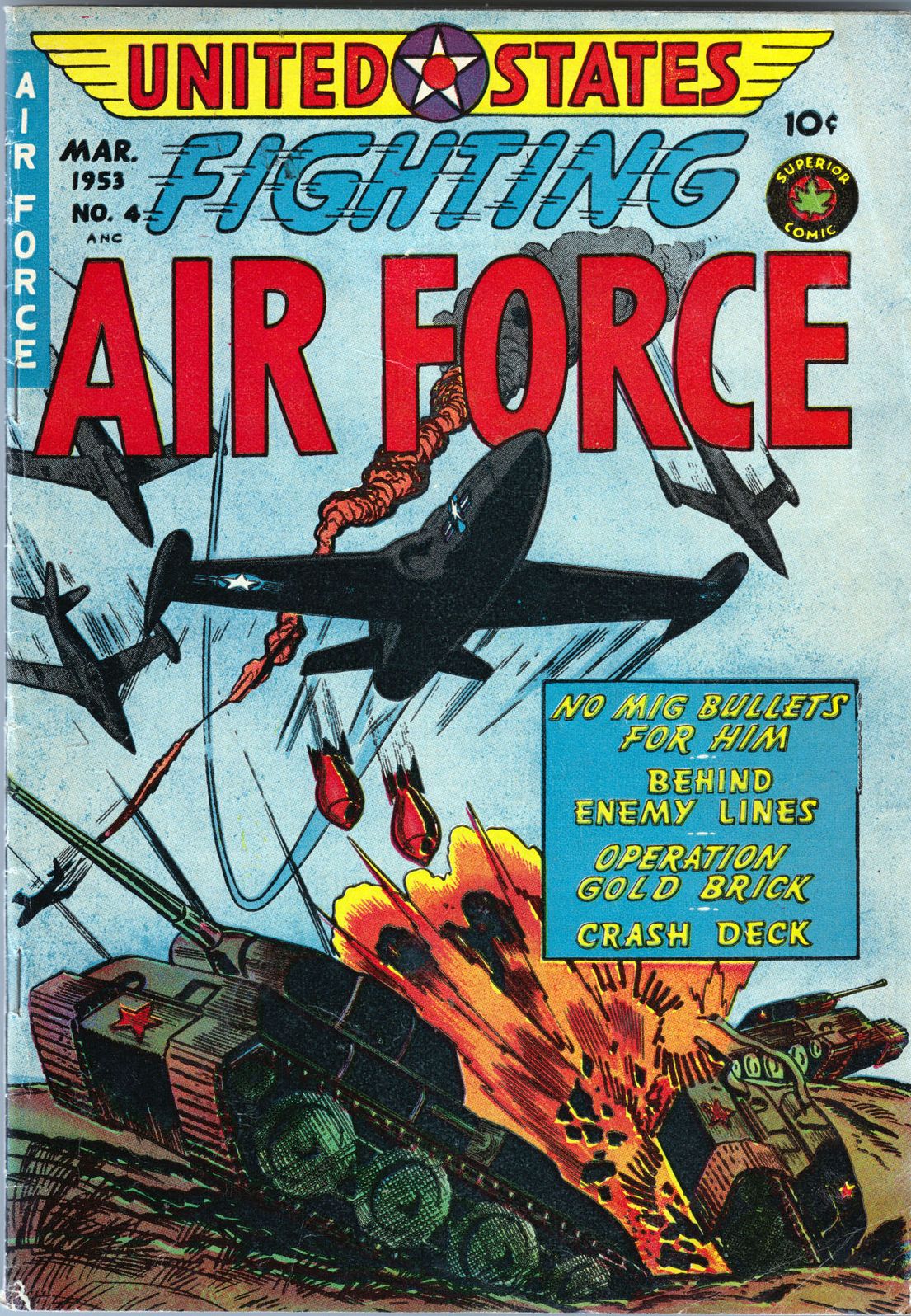 US Fighting Air Force Number 4 War Comic Book