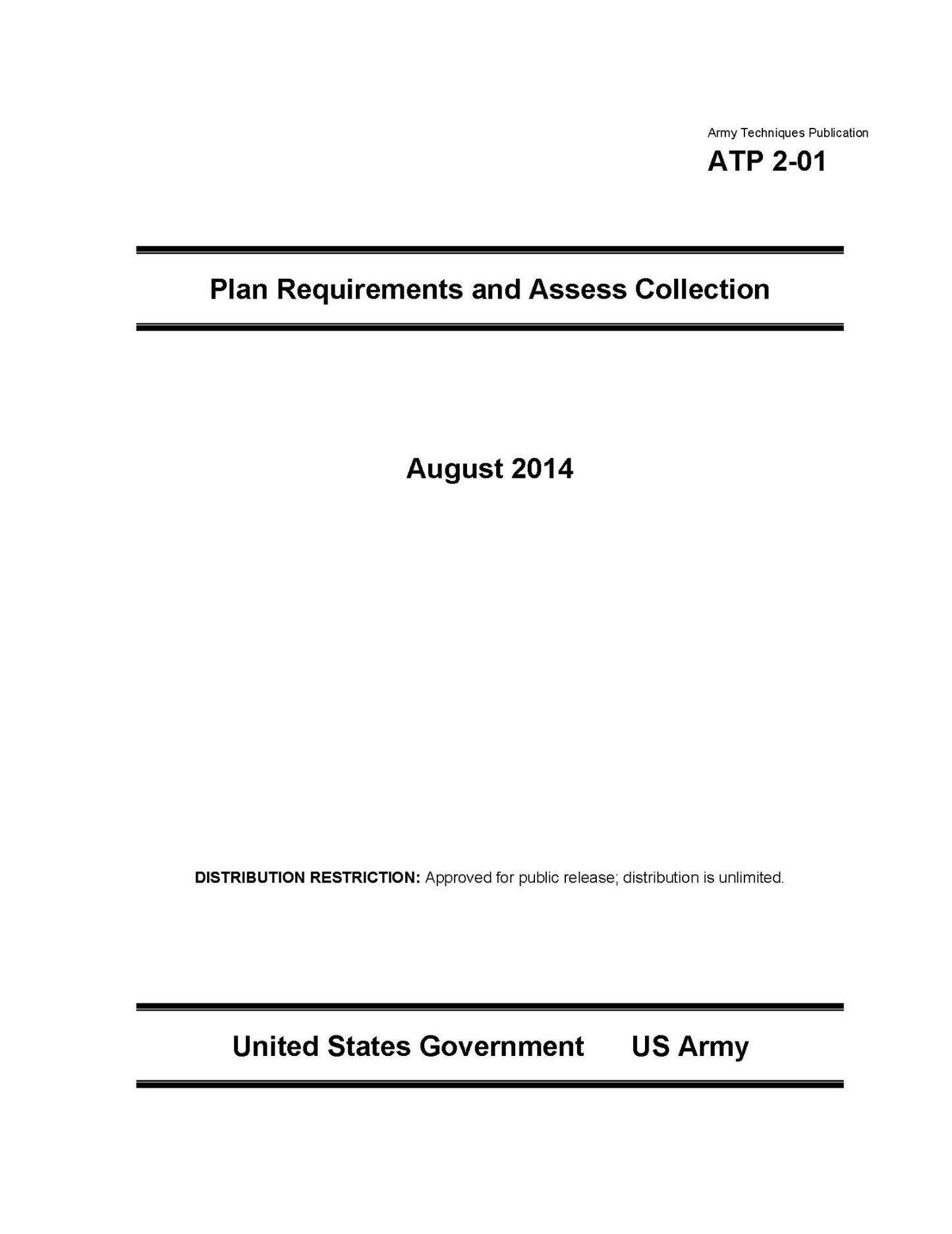 Army Techniques Publication ATP 2-01 Plan Requirements and Assess Collection August 2014