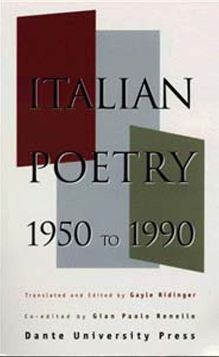 Italian Poetry 1950 to 1990