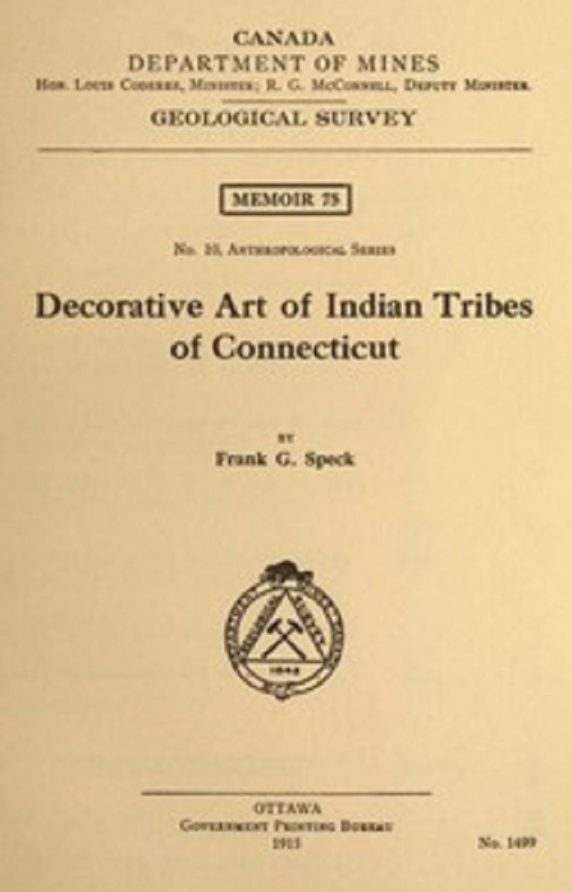 Decorative Art of Indian Tribes of Connecticut