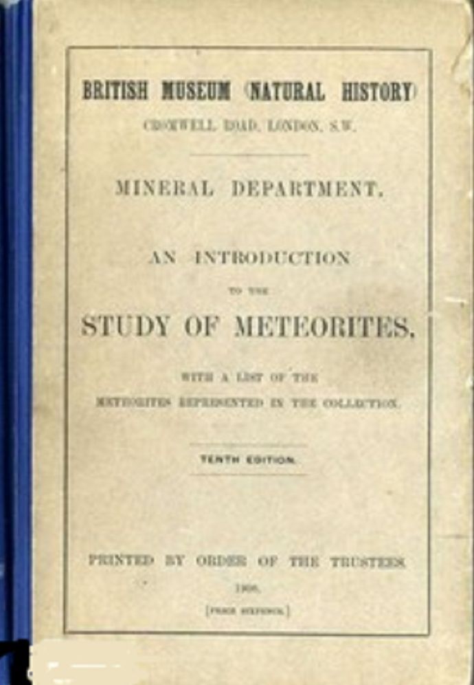 An Introduction to the Study of Meteorites