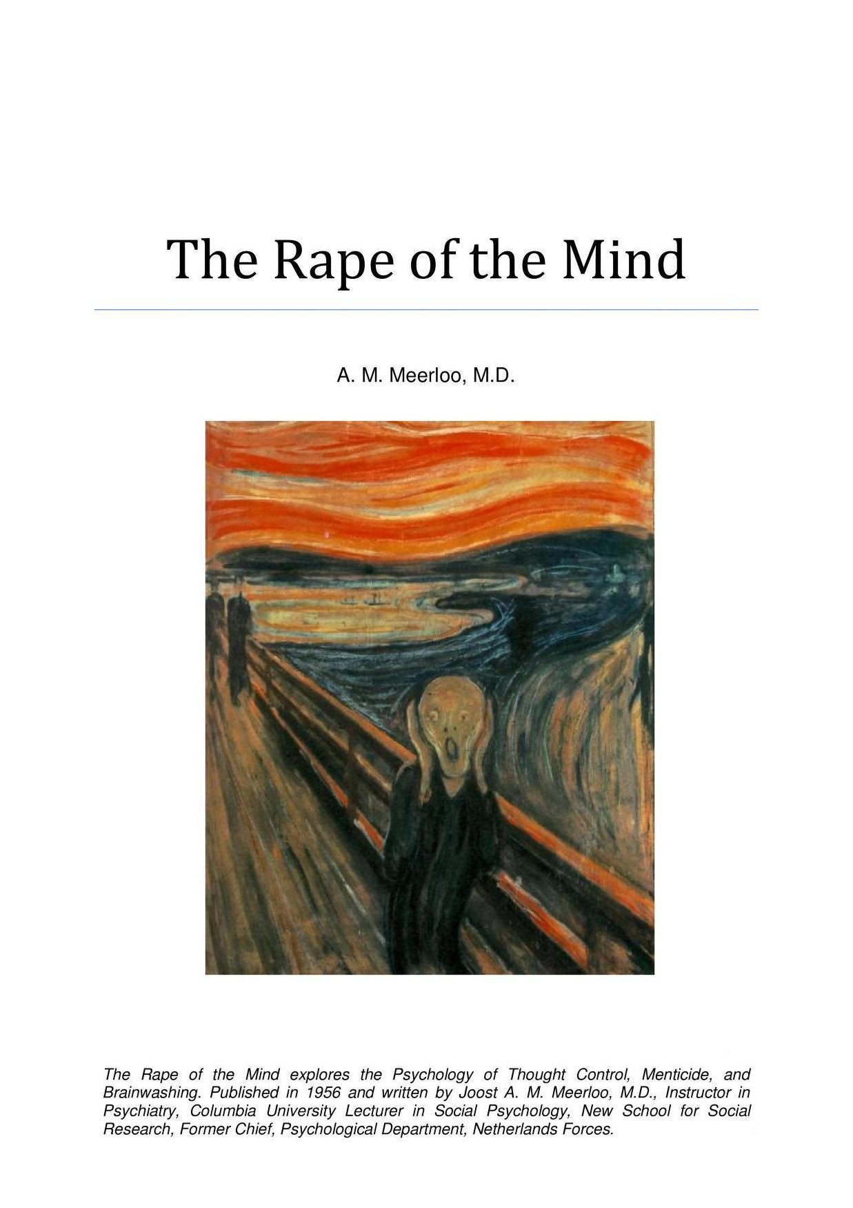 Rape of the Mind - the Psychology of Thought Control