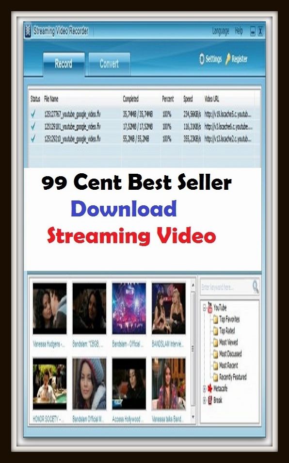 99 Cent best seller Download Streaming Video (downlink, downlist, downlisted, download, download manager, downloadable, downloaded, downloader, downloading, downlooked)