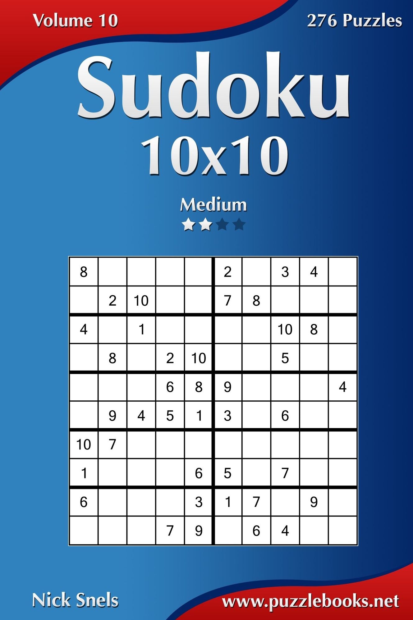 Sudoku 10x10 - Medium - Volume 10 - 276 Puzzles