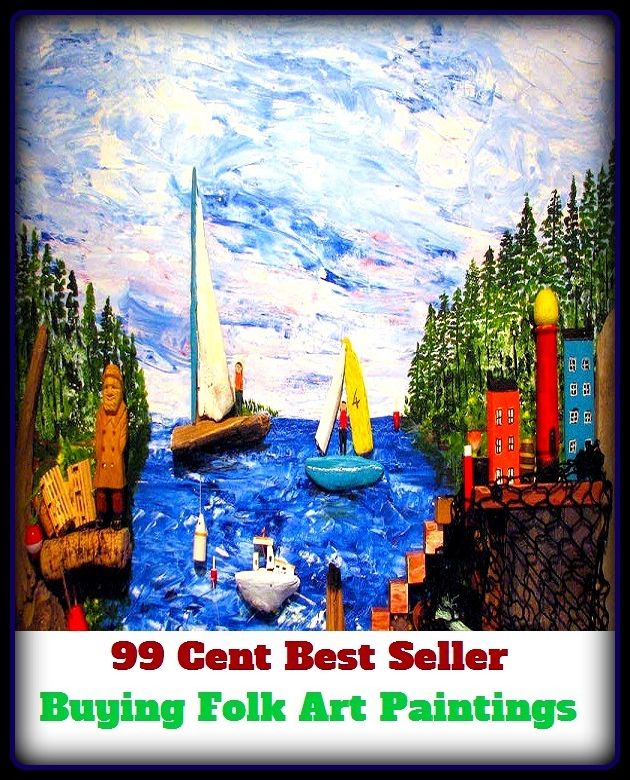 99 Cent best seller Buying Folk Art Paintings (common people,kinsfolk,tribe,sept,family line,kinfolk,folk music,phratry,ethnic music,folk,folks,family)