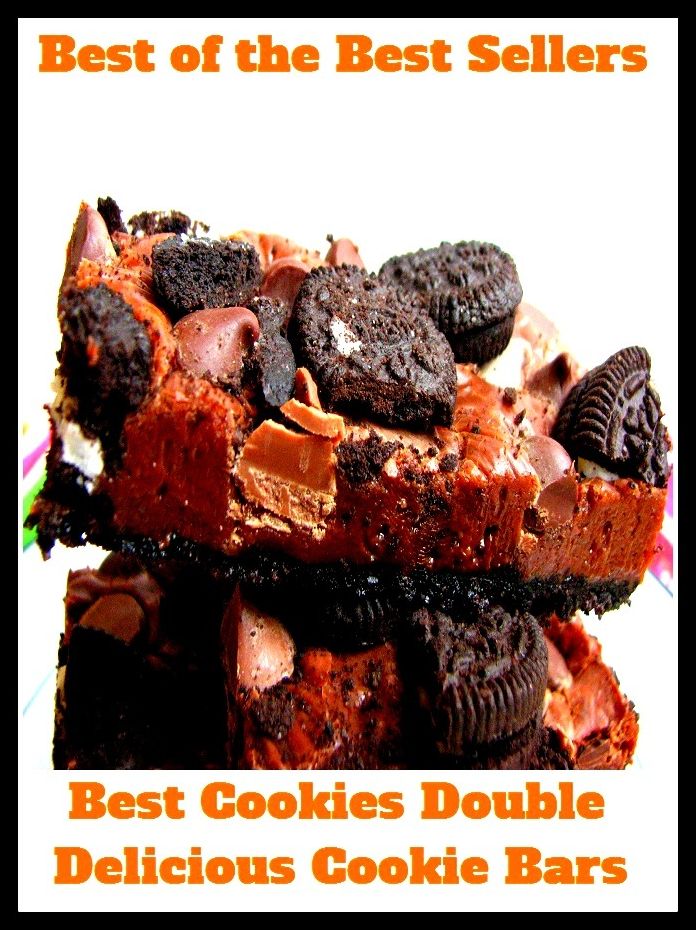 Best of the best seller Best Cookies Double Delicious Cookie Bars(bread,cooking,cuisine,drink,fare,feed,foodstuff,meal,meat,snack,aliment)