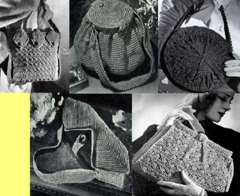 Totally Vintage Handbag or Purse Patterns for Crochet ~ Part 1