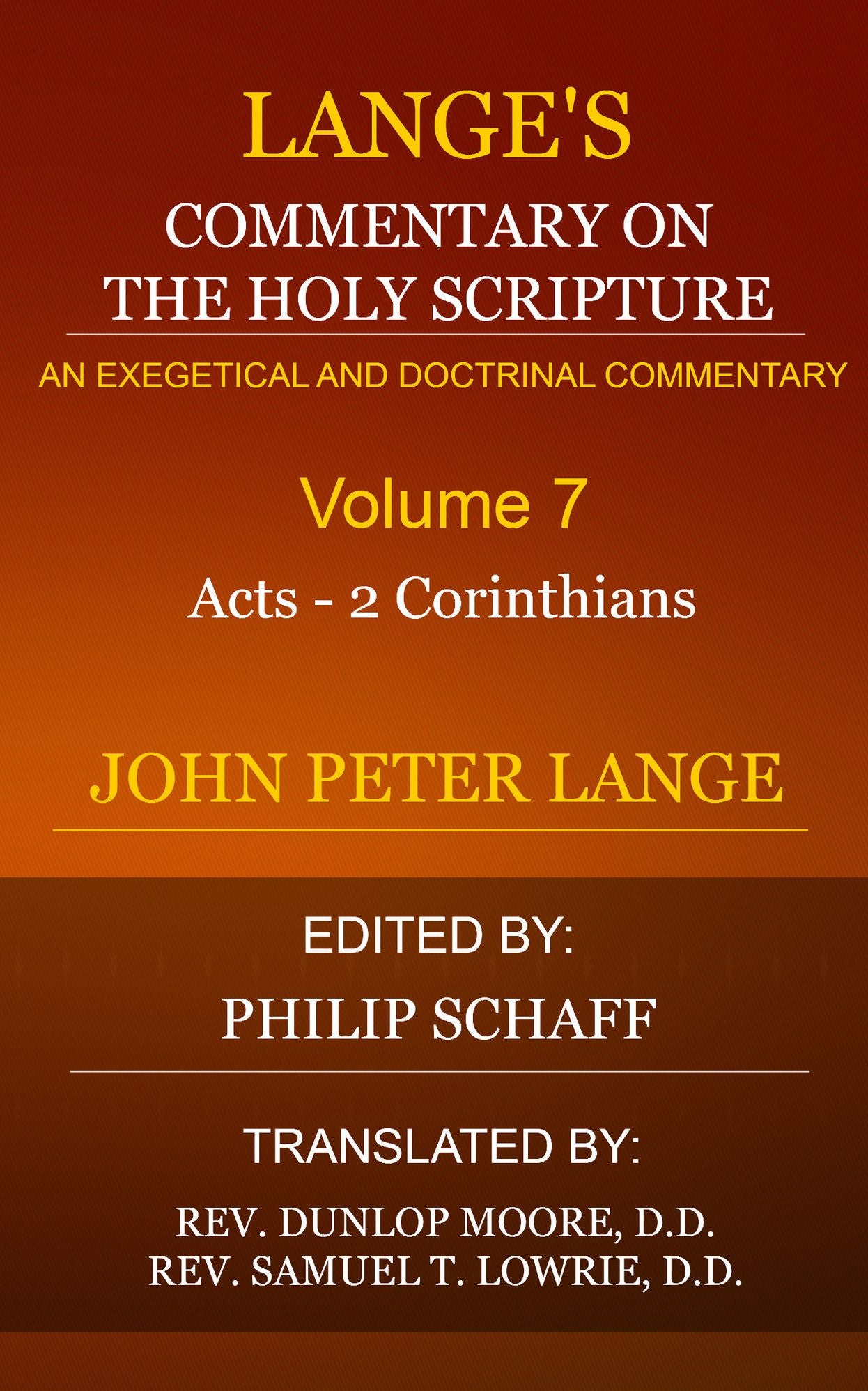 Lange's Commentary, Volume 7