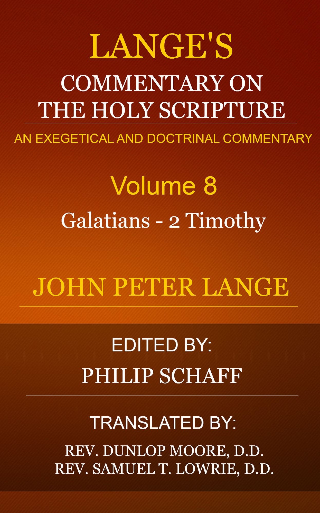 Lange's Commentary, Volume 8