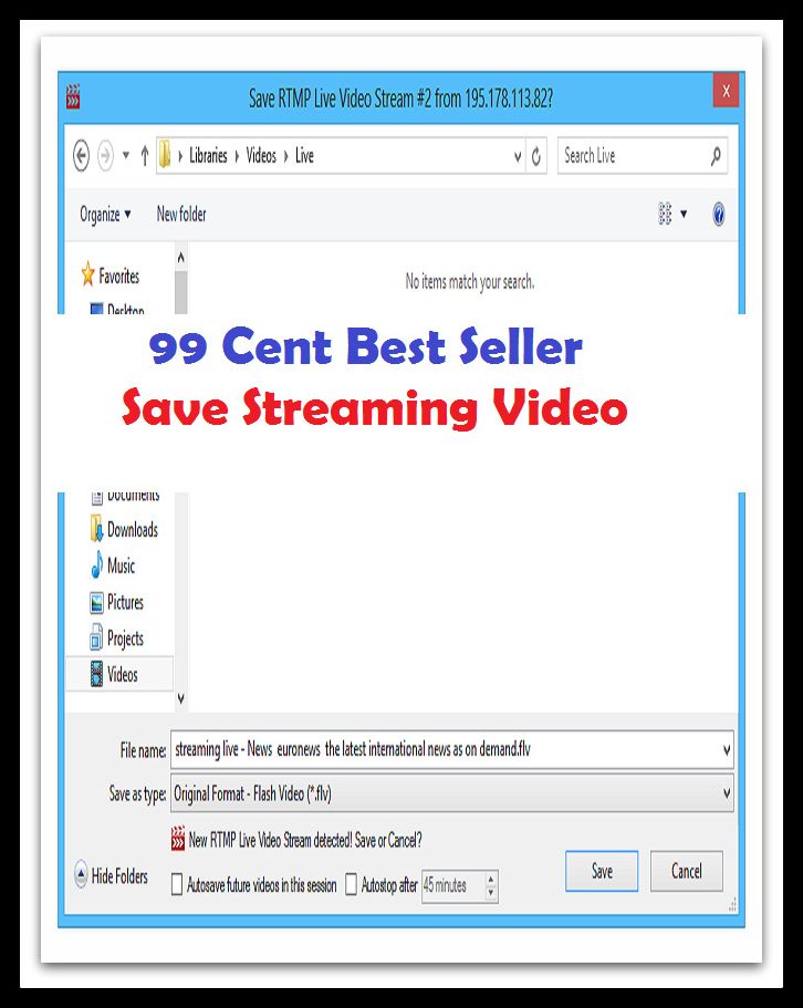 99 Cent best seller Save Streaming Video (save point,save room,save slot,save someones bacon,save someones skin,save the day,save up,save vs.,save-all,save/waste time)