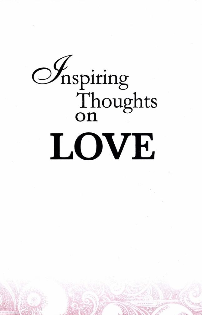 Inspiring Thoughts On Love