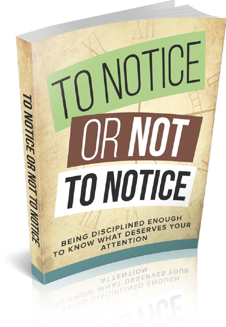 To Notice Or Not To Notice: Being Disciplined Enough To Know What Deserves Your Attention
