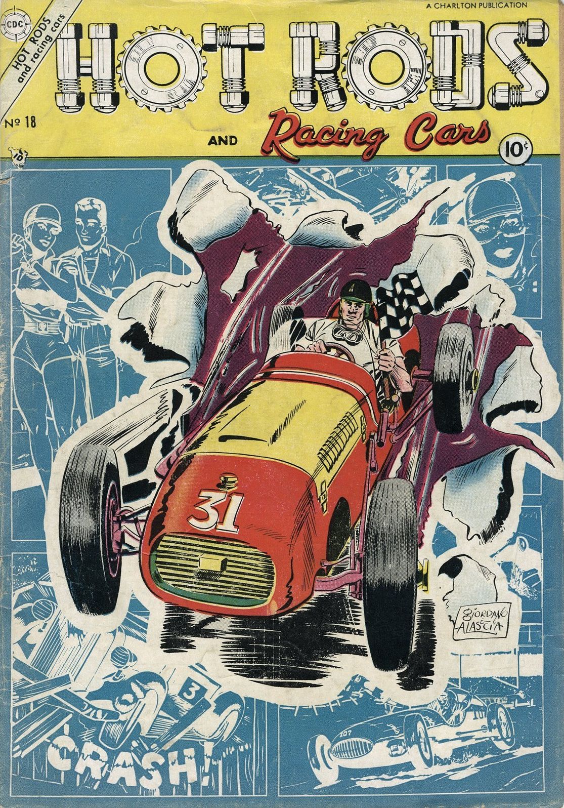 Hot Rods and Racing Cars Number 18 Car Comic Book