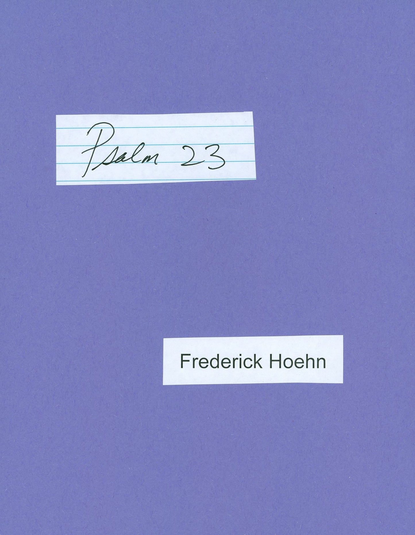 The Twenty Third Psalm