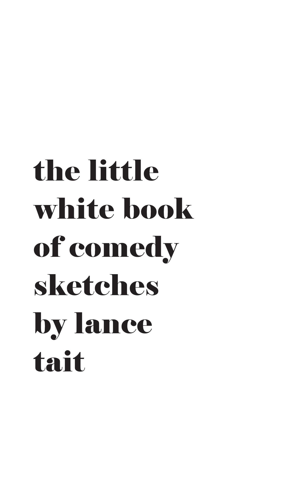 The Little White Book of Comedy Sketches