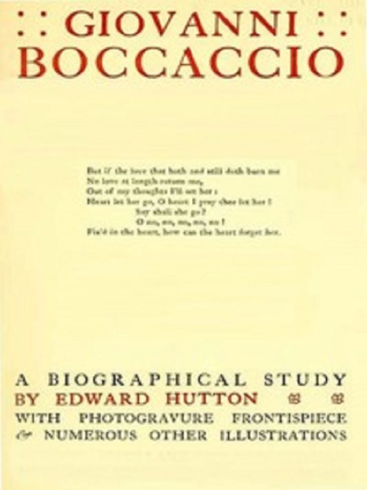 Giovanni Boccaccio, a Biographical Study