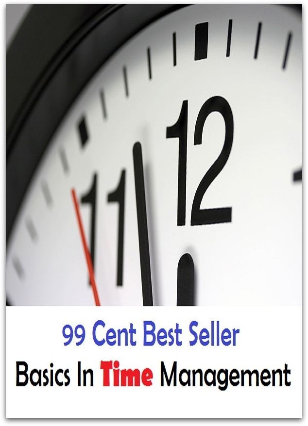 99 Cent Best Seller Basics In Time Management ( managing, organization, running, supervision, administration, management, direction, admin, command, control, care )