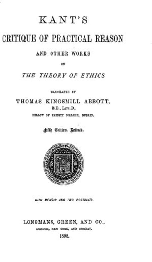 The Critique of Practical Reason
