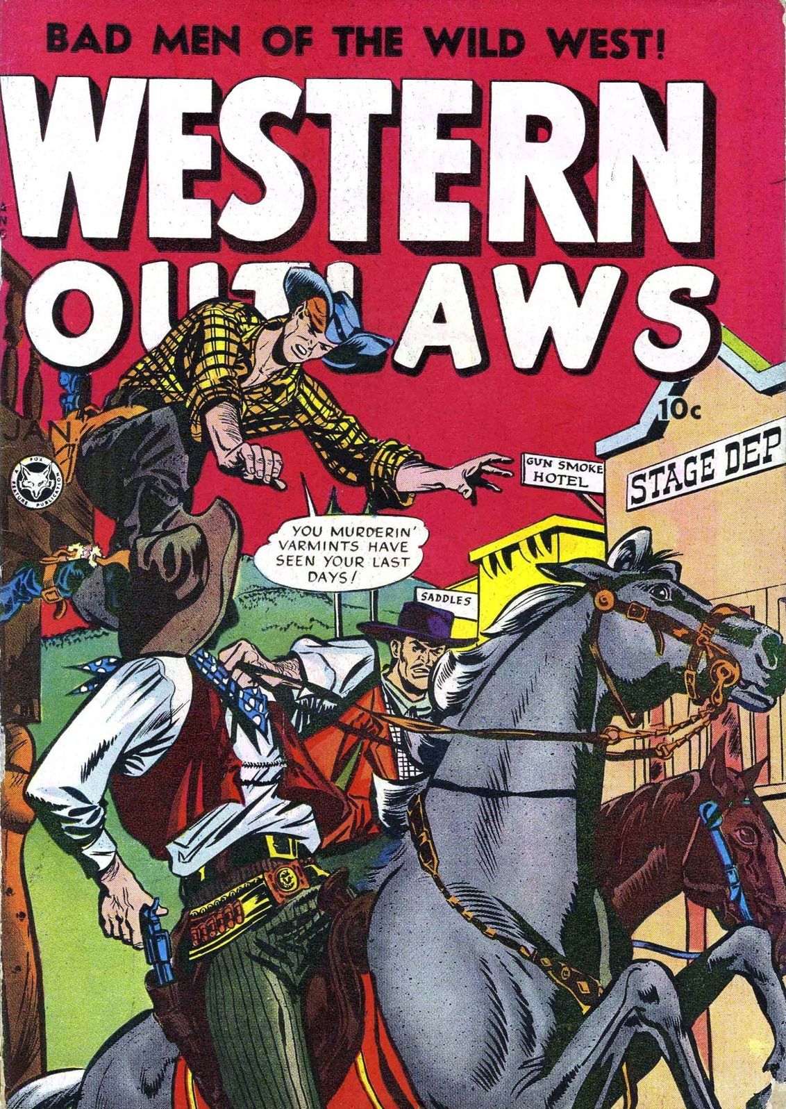 Western Outlaws Number 19 Western Comic Book