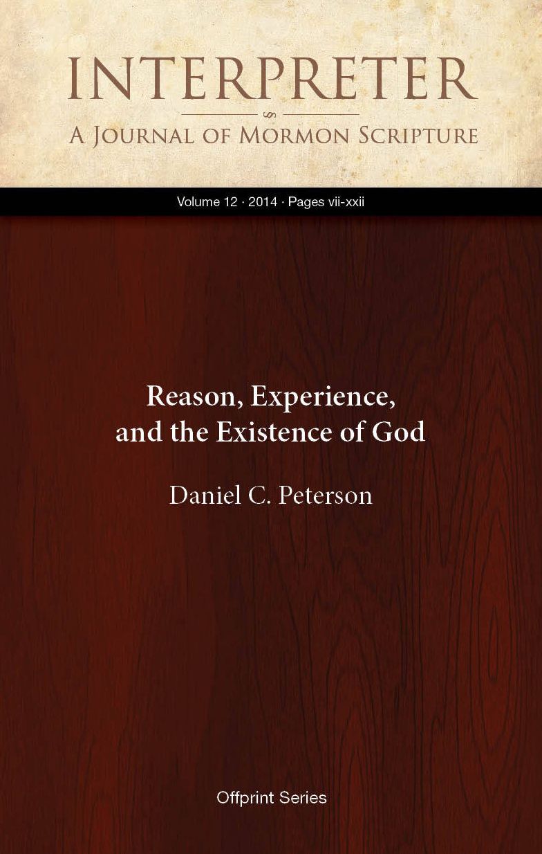 Reason, Experience, and the Existence of God