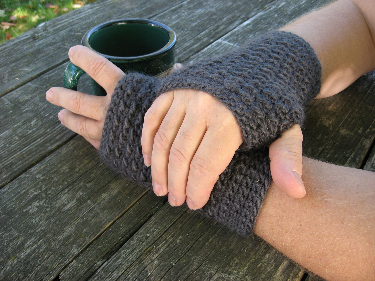 Men's Fingerless Gloves Crochet Pattern