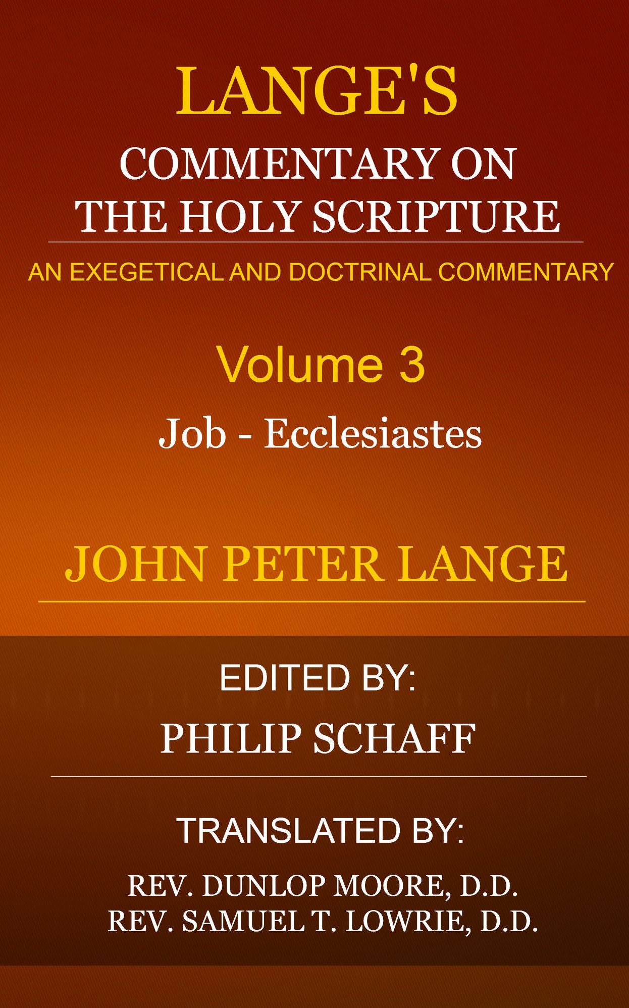 Lange's Commentary, Volume 3